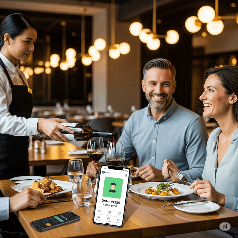 Restaurant manager tracking live orders and guest requests in the Smart Dine real-time dashboard